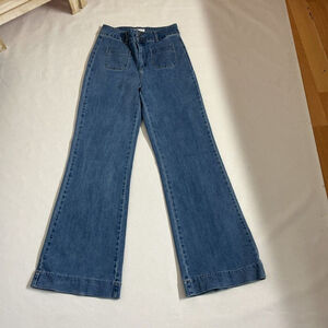 Easy Cloth High Rise Wide Leg Stretch Jeans Size 26x32